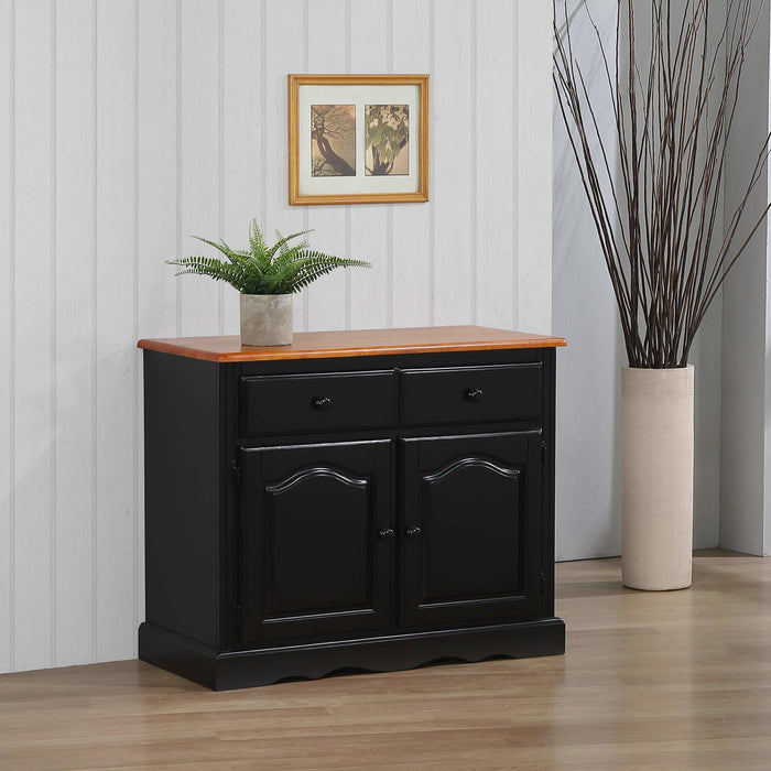 Sunset Trading Black Cherry Selections Keepsake Buffet | Antique Black and Cherry