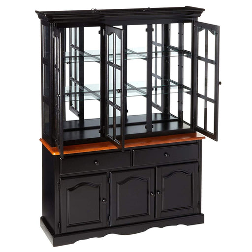 Sunset Trading Black Cherry Selections Treasure Buffet and Lighted Hutch | Antique Black and Cherry -  Chapter 11 Furniture (Lewiston, Maine)