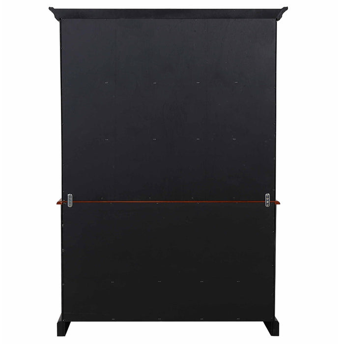 Sunset Trading Black Cherry Selections Treasure Buffet and Lighted Hutch | Antique Black and Cherry
