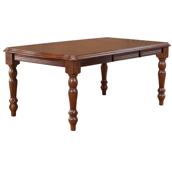 Sunset Trading Andrews 72" Rectangular Extendable Dining Table | Chestnut Brown | Seats 8