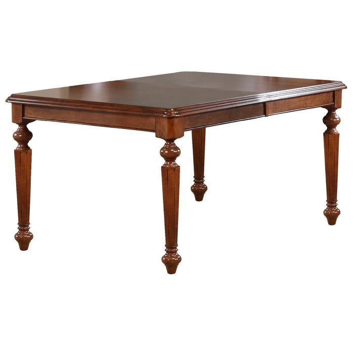 Sunset Trading Andrews 5 Piece 76" Rectangular Extendable Dining Set | Butterfly Leaf Table | Chestnut Brown | Seats 8