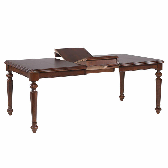 Sunset Trading Andrews 7 Piece 76" Rectangular Extendable Dining Set | Butterfly Leaf Table | Chestnut Brown | Seats 8