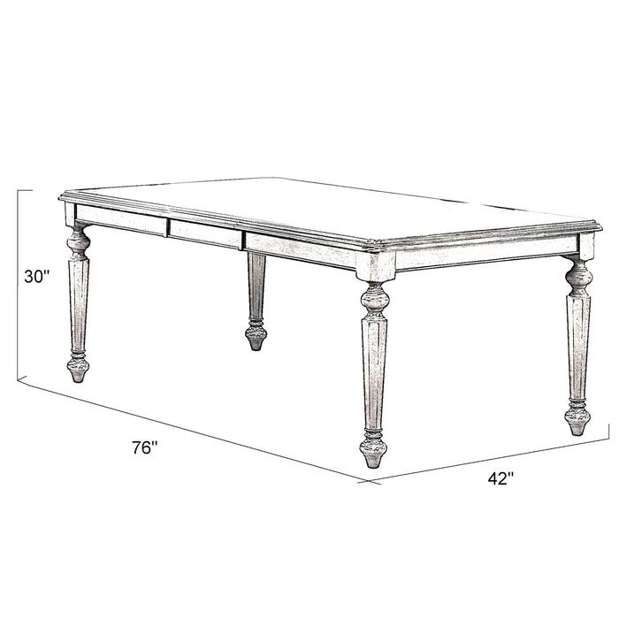 Sunset Trading Andrews 76" Rectangular Extendable Butterfly Leaf Dining Table | Chestnut Brown | Seats 8