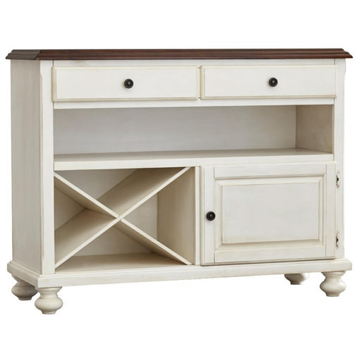 Sunset Trading Andrews Server | Antique White with Chestnut Brown Top -  Chapter 11 Furniture (Lewiston, Maine)