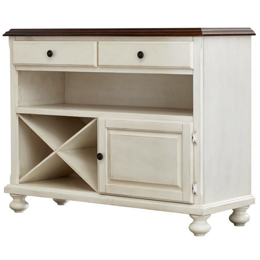 Sunset Trading Andrews Server | Antique White with Chestnut Brown Top -  Chapter 11 Furniture (Lewiston, Maine)