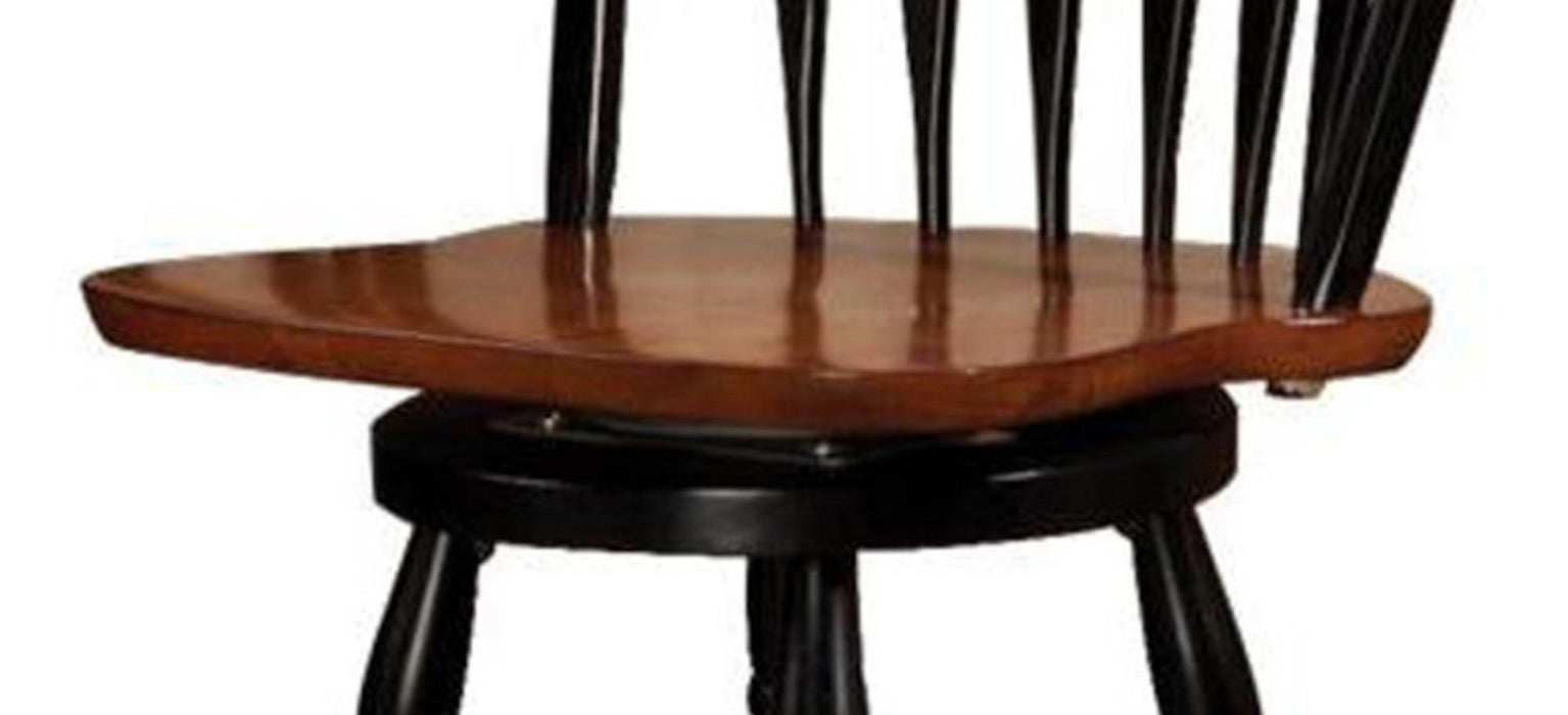 Sunset Trading Black Cherry Selections 24" Swivel Barstool | Counter Height Stool | Antique Black and Cherry