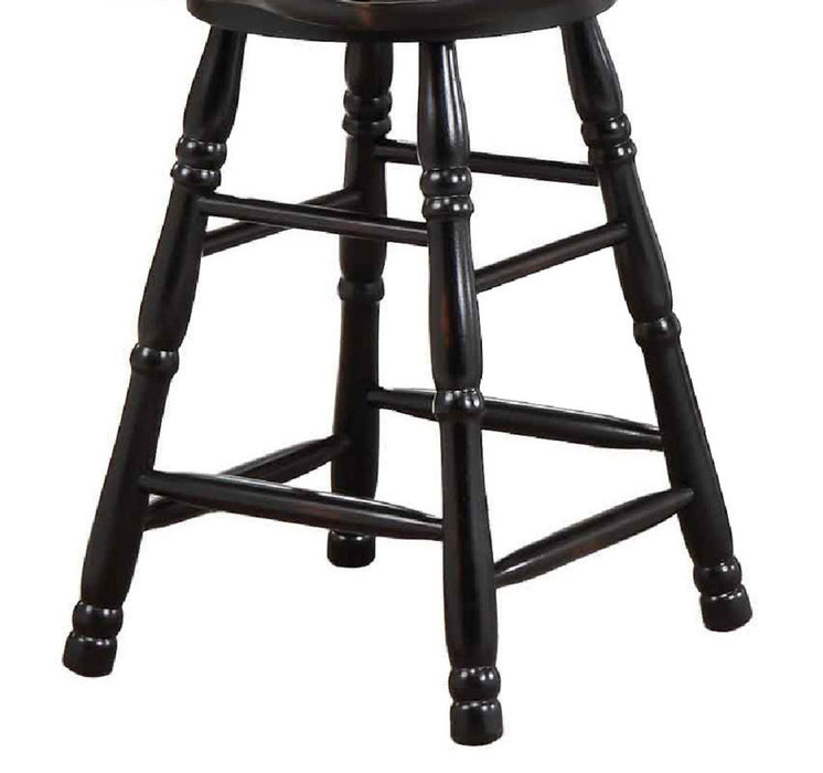Sunset Trading Black Cherry Selections 24" Swivel Barstool | Counter Height Stool | Antique Black and Cherry