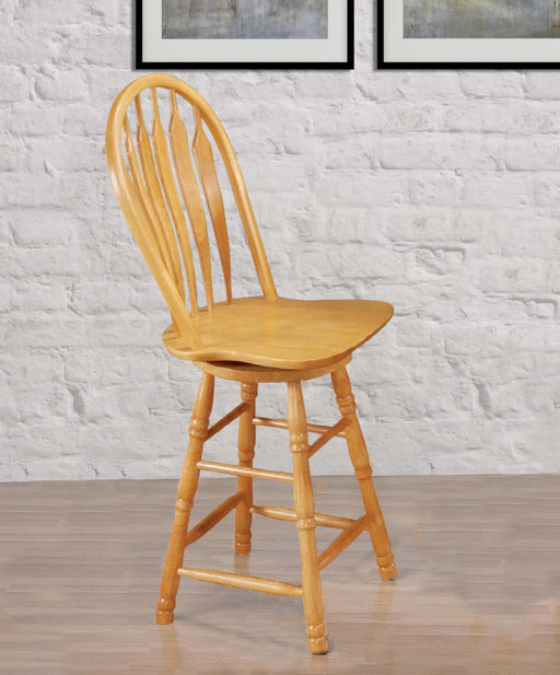 Sunset Trading Oak Selections 24" Swivel Barstool | Counter Height Stool | Light Oak -  Chapter 11 Furniture (Lewiston, Maine)