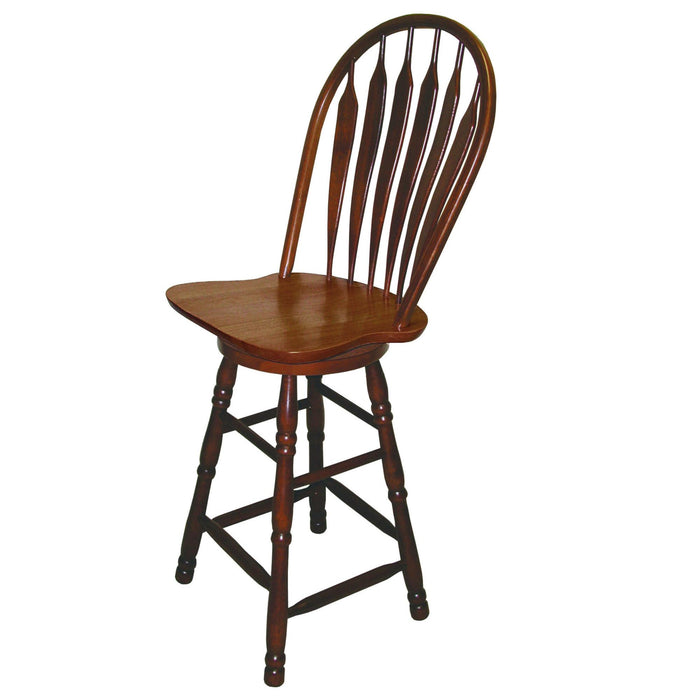 Sunset Trading Oak Selections 30" Swivel Barstool | Pub Height Stool | Nutmeg Brown -  Chapter 11 Furniture (Lewiston, Maine)
