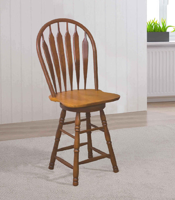 Sunset Trading Oak Selections 30" Swivel Barstool | Pub Height Stool | Nutmeg Brown and Light Oak -  Chapter 11 Furniture (Lewiston, Maine)