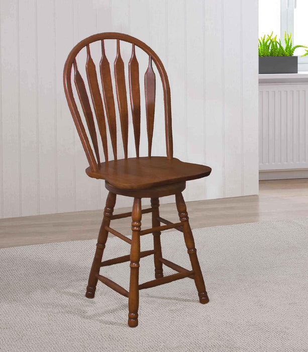 Sunset Trading Oak Selections 30" Swivel Barstool | Pub Height Stool | Nutmeg Brown -  Chapter 11 Furniture (Lewiston, Maine)