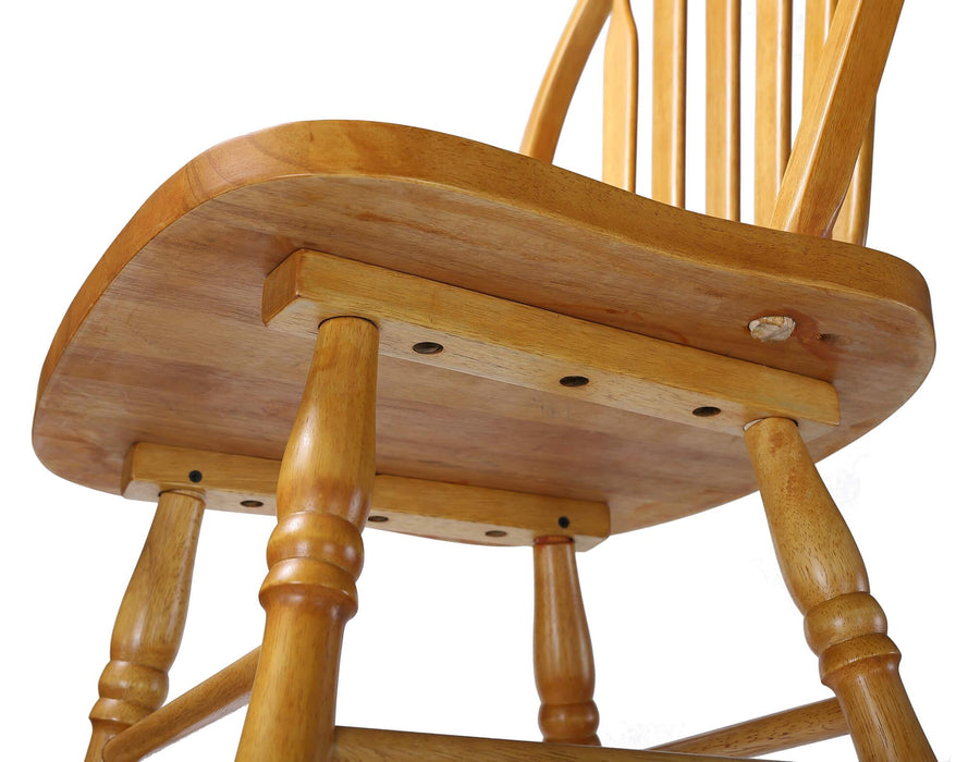 Sunset Trading Selections Arrowback Windsor 24" Barstool | Light Oak Solid Wood Counter Height Stool | Set of 2 -  Chapter 11 Furniture (Lewiston, Maine)