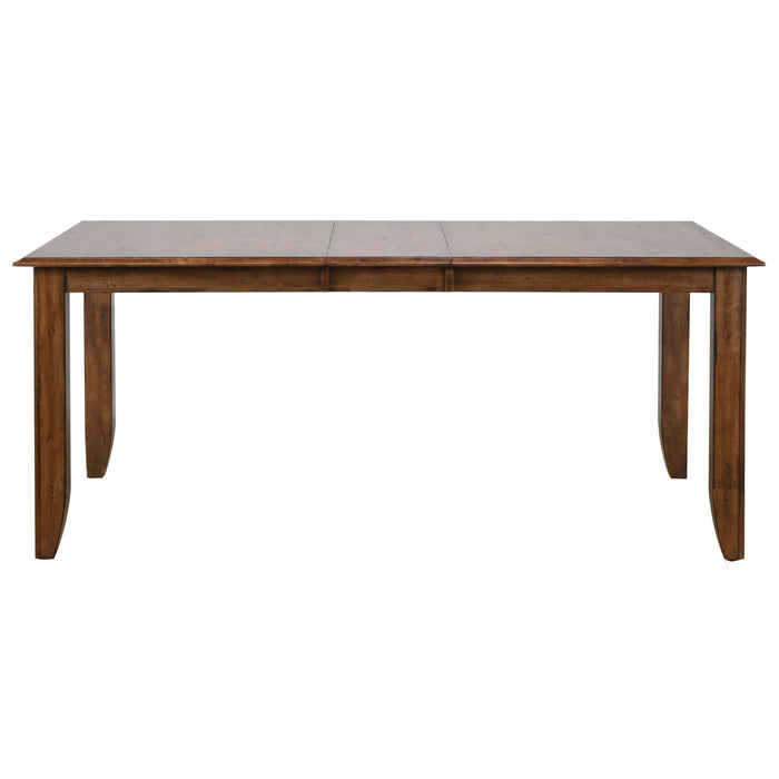 Sunset Trading Simply Brook 9 Piece 72" Rectangular Extendable Table Dining Set | 8 Slat Back Chairs| Amish Brown | Seats 8 -  Chapter 11 Furniture (Lewiston, Maine)