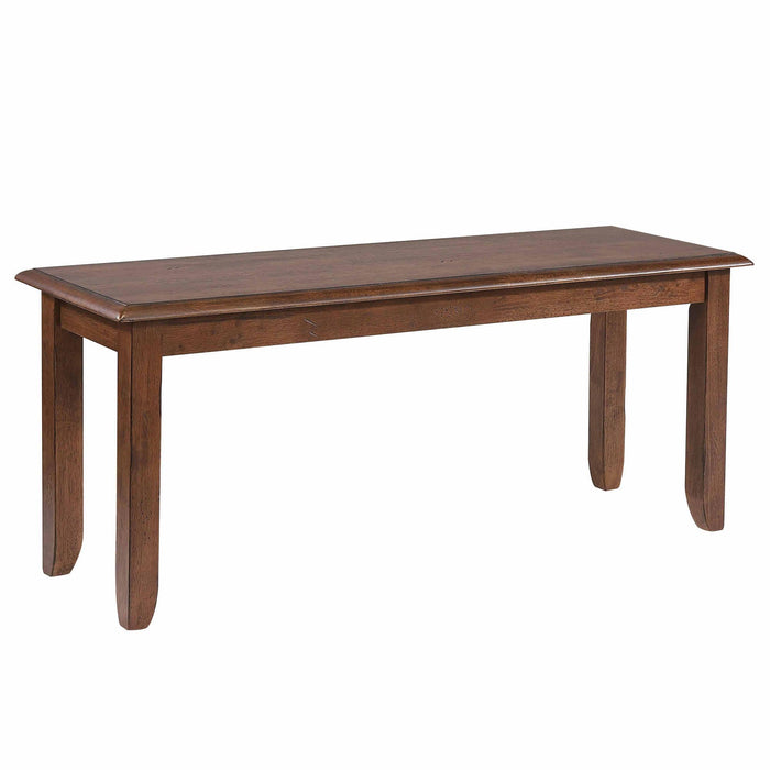 Sunset Trading Simply Brook 42" Dining Bench | Amish Brown | Solid Wood