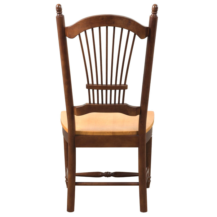 Sunset Trading Oak Selections Allenridge Dining Chair | Nutmeg Brown and Light Oak | Set of 2 -  Chapter 11 Furniture (Lewiston, Maine)