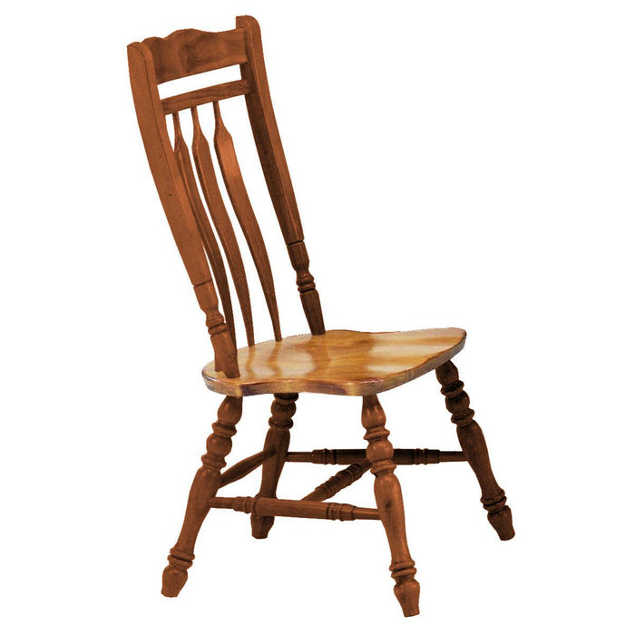 Sunset Trading Oak Selections Aspen Dining Chair | Nutmeg Brown and Light Oak | Set of 2