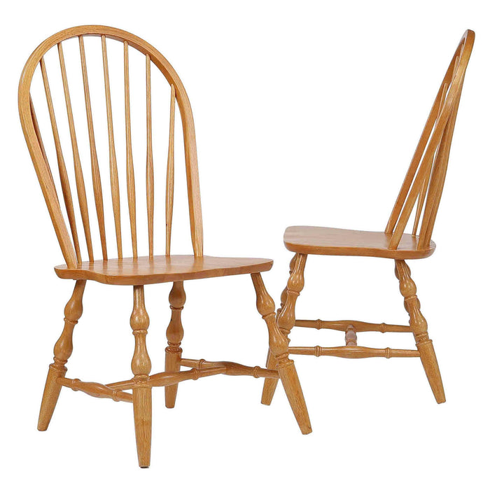 Sunset Trading Oak Selections Windsor Spindleback Dining Chair | Light Oak