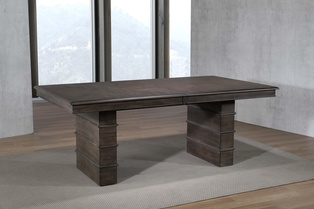 Sunset Trading Cali 9 Piece 96" Rectangular Extendable Dining Table Set | Brown Solid Wood | Seats 8 -  Chapter 11 Furniture (Lewiston, Maine)