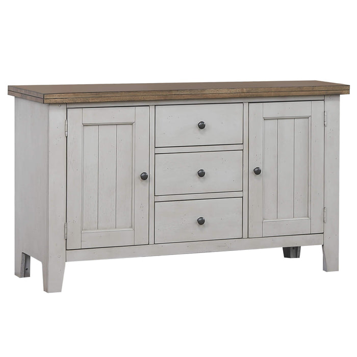 Sunset Trading Country Grove Buffet | Distressed Gray and Brown Wood