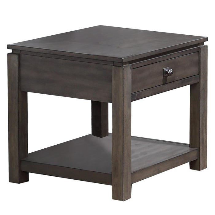 Sunset Trading Shades of Gray 3 Piece Living Room Table Set with Drawers and Shelves -  Chapter 11 Furniture (Lewiston, Maine)