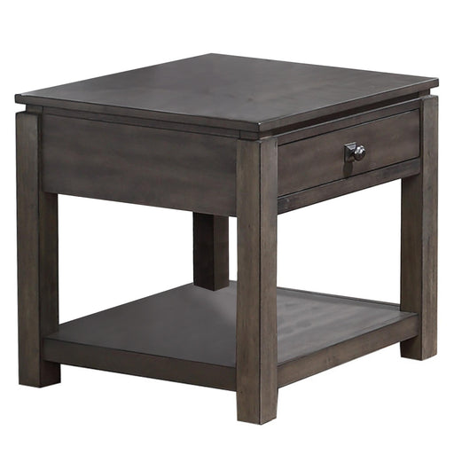 Sunset Trading Shades of Gray End Table with Drawer and Shelf -  Chapter 11 Furniture (Lewiston, Maine)