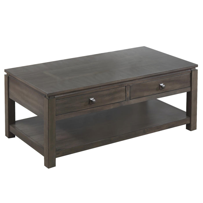 Sunset Trading Shades of Gray 3 Piece Living Room Table Set with Drawers and Shelves -  Chapter 11 Furniture (Lewiston, Maine)