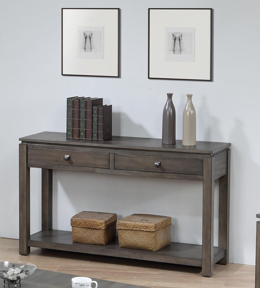 Sunset Trading Shades of Gray Sofa Console with Drawers and Shelf -  Chapter 11 Furniture (Lewiston, Maine)
