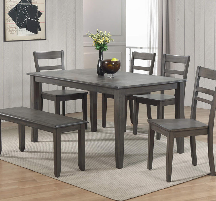 Sunset Trading Shades of Gray 60" Rectangular Dining Table | Seats 6 -  Chapter 11 Furniture (Lewiston, Maine)