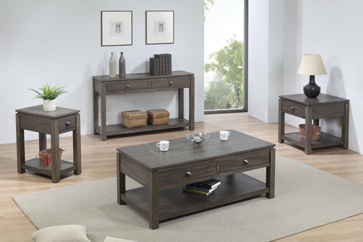 Sunset Trading Shades of Gray Coffee | Console and End Table Set with Drawers and Shelves -  Chapter 11 Furniture (Lewiston, Maine)