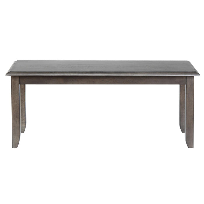 Sunset Trading Shades of Gray 6 Piece 60" Rectangular Dining Table Set | 4 Chairs | Bench | Seats 6 -  Chapter 11 Furniture (Lewiston, Maine)