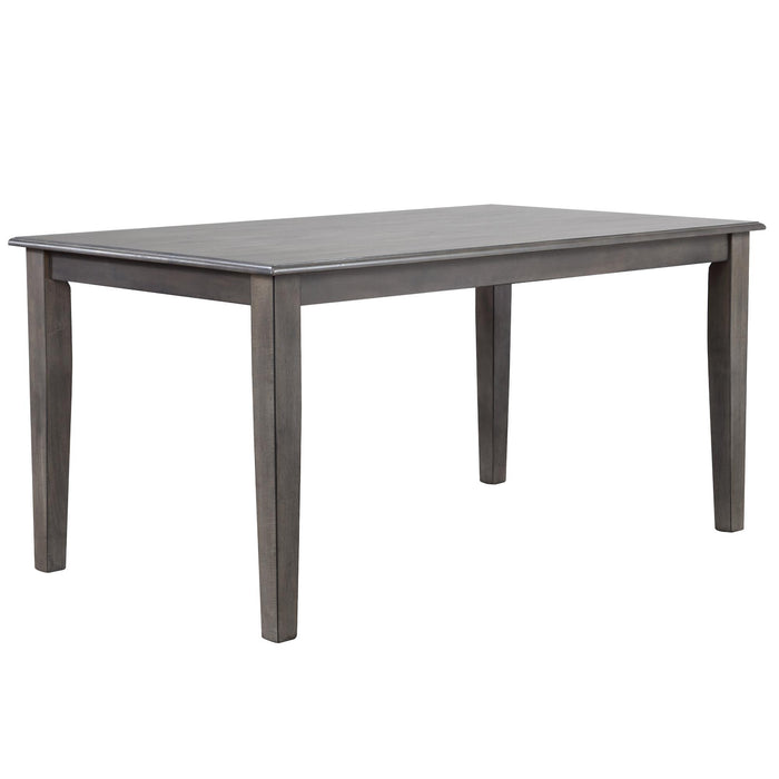 Sunset Trading Shades of Gray 6 Piece 60" Rectangular Dining Table Set | 4 Chairs | Bench | Seats 6 -  Chapter 11 Furniture (Lewiston, Maine)