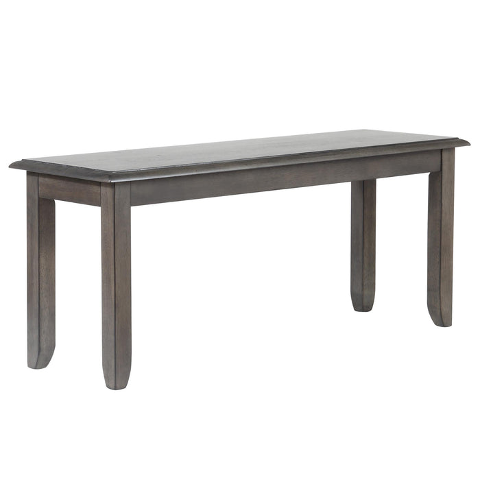 Sunset Trading Shades of Gray 6 Piece 60" Rectangular Dining Table Set | 4 Chairs | Bench | Seats 6 -  Chapter 11 Furniture (Lewiston, Maine)