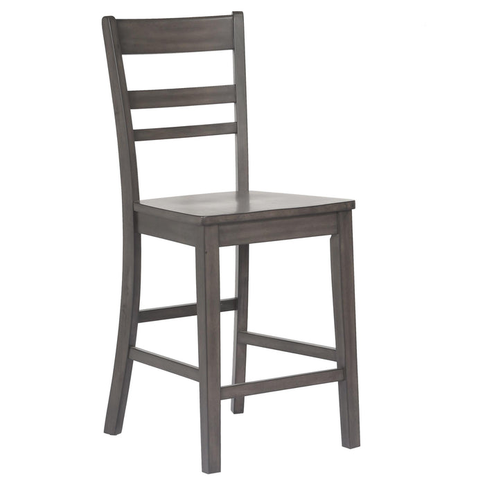 Sunset Trading Shades of Gray 5 Piece 45" Square Pub Set | Table with Storage Shelf | Counter Height Dining | Seats 6 -  Chapter 11 Furniture (Lewiston, Maine)