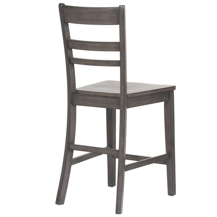 Sunset Trading Shades of Gray 5 Piece 45" Square Pub Set | Table with Storage Shelf | Counter Height Dining | Seats 6 -  Chapter 11 Furniture (Lewiston, Maine)