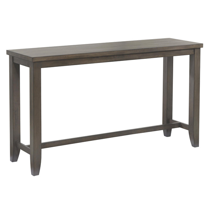 Sunset Trading Shades of Gray 65" Rectangular Narrow Pub Table | Small Space Counter Height Dining | Sofa Console | Seats 6