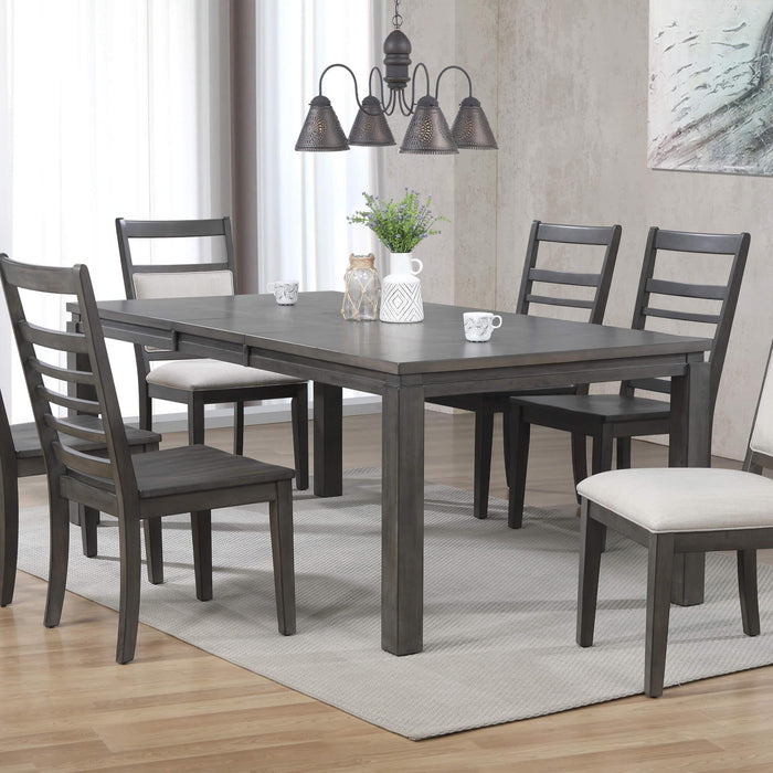 Sunset Trading Shades of Gray 82" Rectangular Extendable Dining Table | Seats 8 -  Chapter 11 Furniture (Lewiston, Maine)
