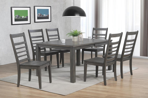 Sunset Trading Shades of Gray 7 Piece 82" Rectangular Extendable Dining Set | Seats 8 -  Chapter 11 Furniture (Lewiston, Maine)