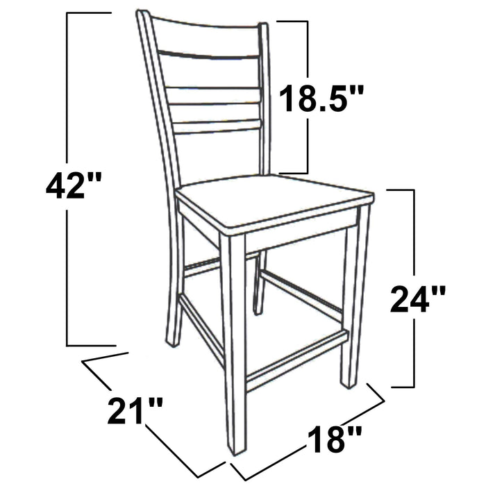Sunset Trading Shades of Gray Slat Back Stools | Set of 2 -  Chapter 11 Furniture (Lewiston, Maine)