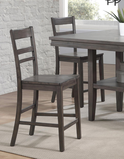 Sunset Trading Shades of Gray Slat Back Stools | Set of 2 -  Chapter 11 Furniture (Lewiston, Maine)