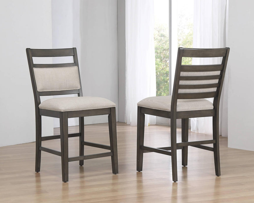 Sunset Trading Shades of Gray Upholstered Barstool | Fabric Back and Seat | Counter Height Stool -  Chapter 11 Furniture (Lewiston, Maine)