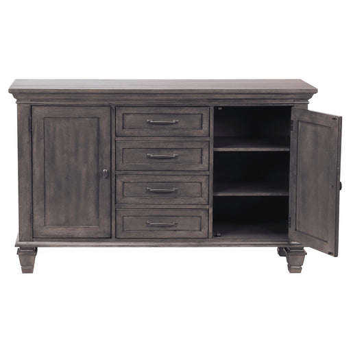 Sunset Trading Shades of Gray Buffet | 4 Drawers and 2 Storage Cabinets -  Chapter 11 Furniture (Lewiston, Maine)