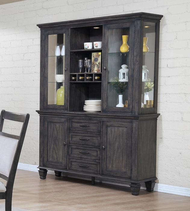 Sunset Trading Shades of Gray Lighted China Cabinet | Wine Storage -  Chapter 11 Furniture (Lewiston, Maine)