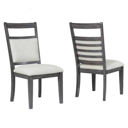Sunset Trading Shades of Gray Upholstered Slat Back Dining Chair | Set of 2 -  Chapter 11 Furniture (Lewiston, Maine)