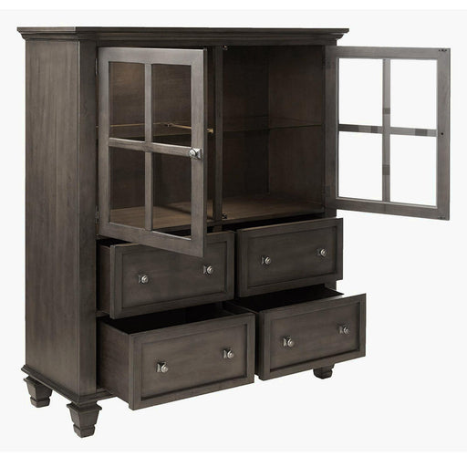 Sunset Trading Shades of Gray Lighted China Cabinet | Four Large Drawers -  Chapter 11 Furniture (Lewiston, Maine)