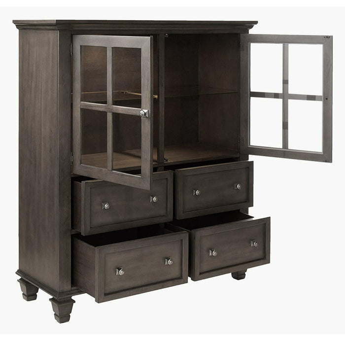 Sunset Trading Shades of Gray Lighted China Cabinet | Four Large Drawers -  Chapter 11 Furniture (Lewiston, Maine)