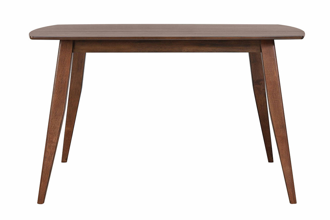 Sunset Trading Mid Century 6 Piece 60" Rectangular Dining Table Set | Padded Performance Fabric Seats | Server | Seats 6 -  Chapter 11 Furniture (Lewiston, Maine)
