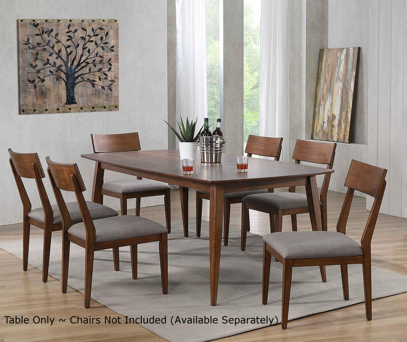 Sunset Trading Mid Century 78" Rectangular Dining Table | Danish Brown Wood | Seats 6 -  Chapter 11 Furniture (Lewiston, Maine)