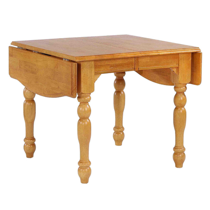 Sunset Trading Oak Selections 72" Rectangular Drop Leaf Extendable Dining Table | Light Oak | Seats 8 -  Chapter 11 Furniture (Lewiston, Maine)