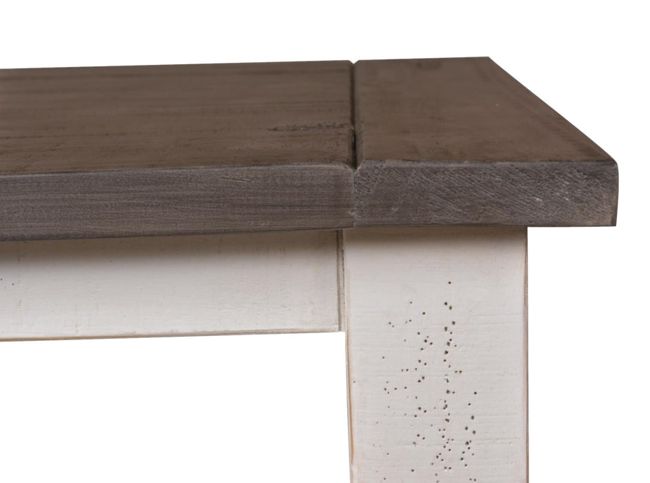 Sunset Trading Rustic French Square Side End Table | Distressed White and Brown Solid Wood | Living Room Furniture -  Chapter 11 Furniture (Lewiston, Maine)