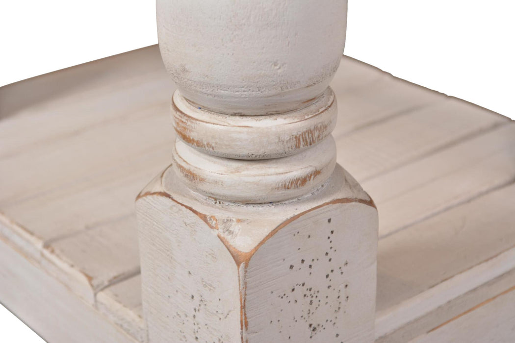 Sunset Trading Rustic French Rectangular Side End Table | Distressed White and Brown Solid Wood | Living Room Furniture -  Chapter 11 Furniture (Lewiston, Maine)